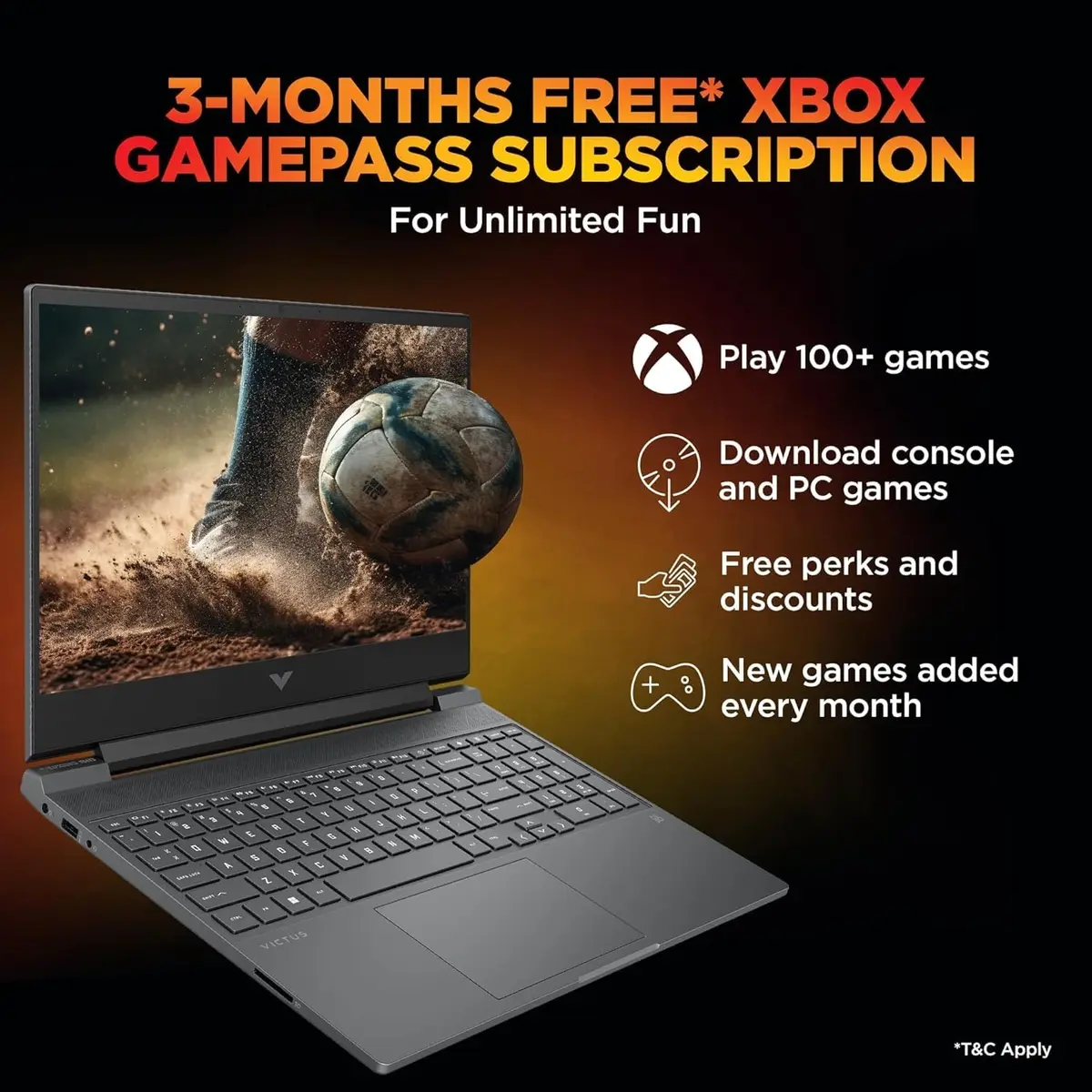 HP Victus, AMD Ryzen 7 7445HS, 16GB DDR5, 512GB SSD, 4GB RTX 2050, 15.6''/39.6cm FHD, 144Hz, 300 nits, IPS, Win 11 Home, MS Office 365* Office 2024, Mica Silver, 2.29kg, fb3123AX, Backlit, 1 Year Warranty, Gaming Laptop image 3