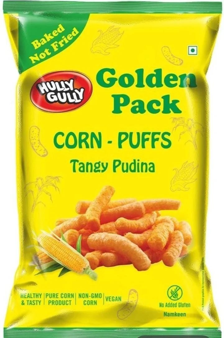 Hully Gully Tangy Pudina Corn Puffs, 160g