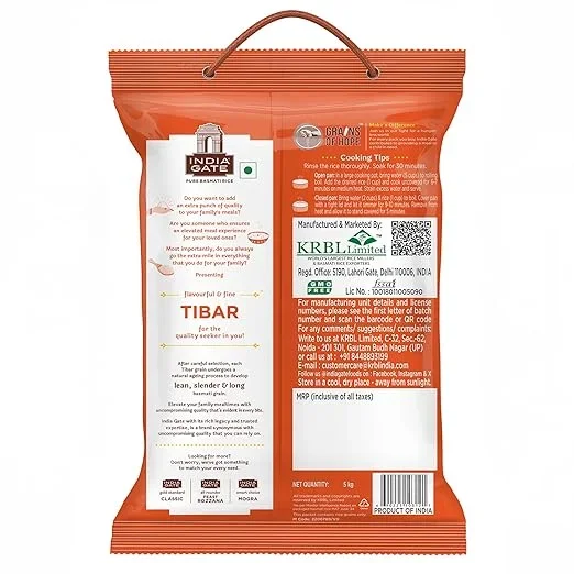 India Gate Basmati Rice Tibar 5 kg – Premium Long Grain Rice image 5