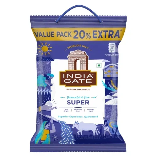 India Gate Super Basmati Rice 5 kg + 1 kg Free – 6 kg Pack