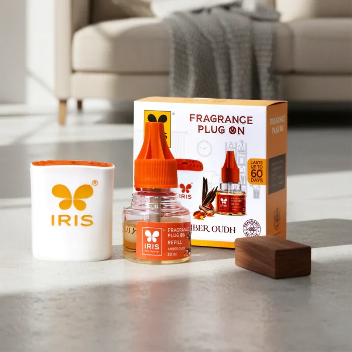 Iris Amber Oudh fragrance plug-in air freshener