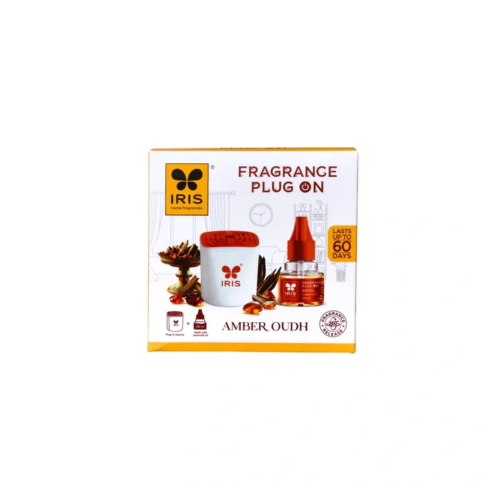 IRIS Amber Oudh Fragrance Plug On | Electric Air Freshener + 30ml Refill image 7