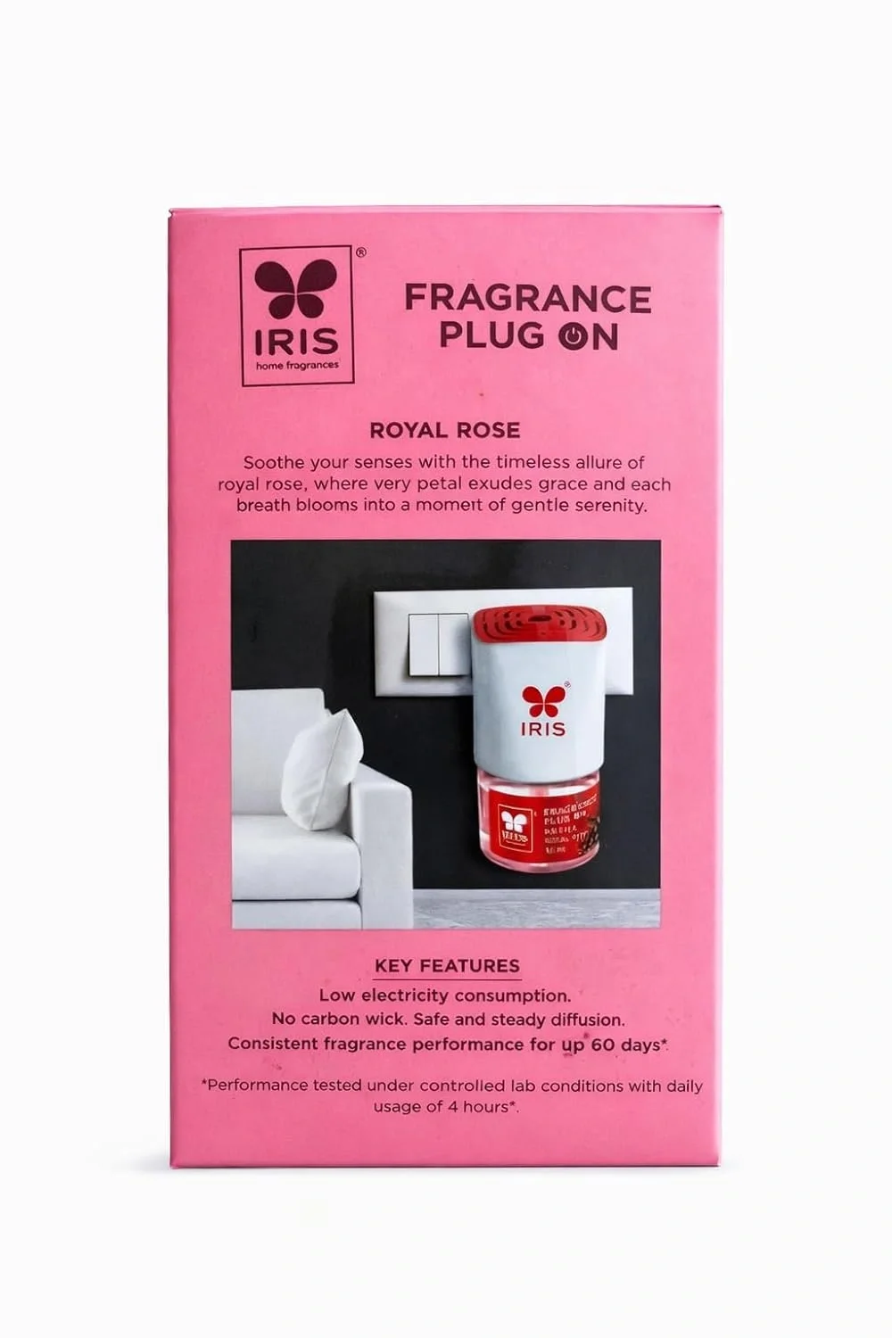 IRIS Royal Rose Fragrance Plug On | Electric Air Freshener + 30ml Refill image 2