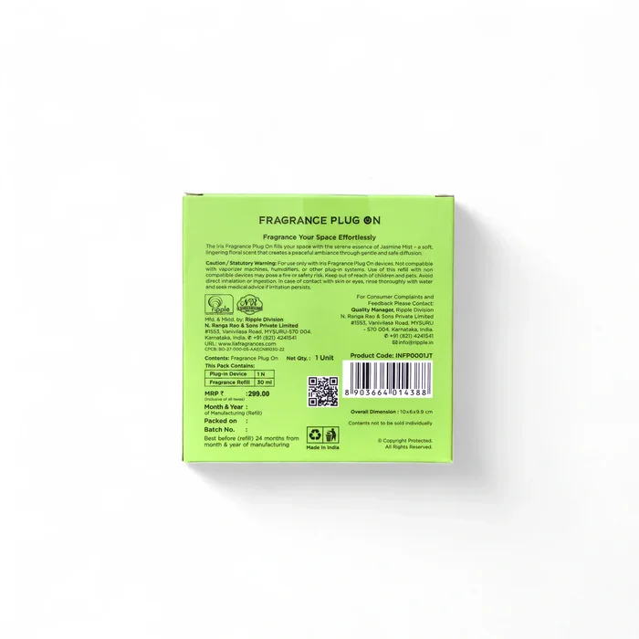 IRIS Jasmine Mist Fragrance Plug On | Electric Air Freshener + 30ml Refill image 8