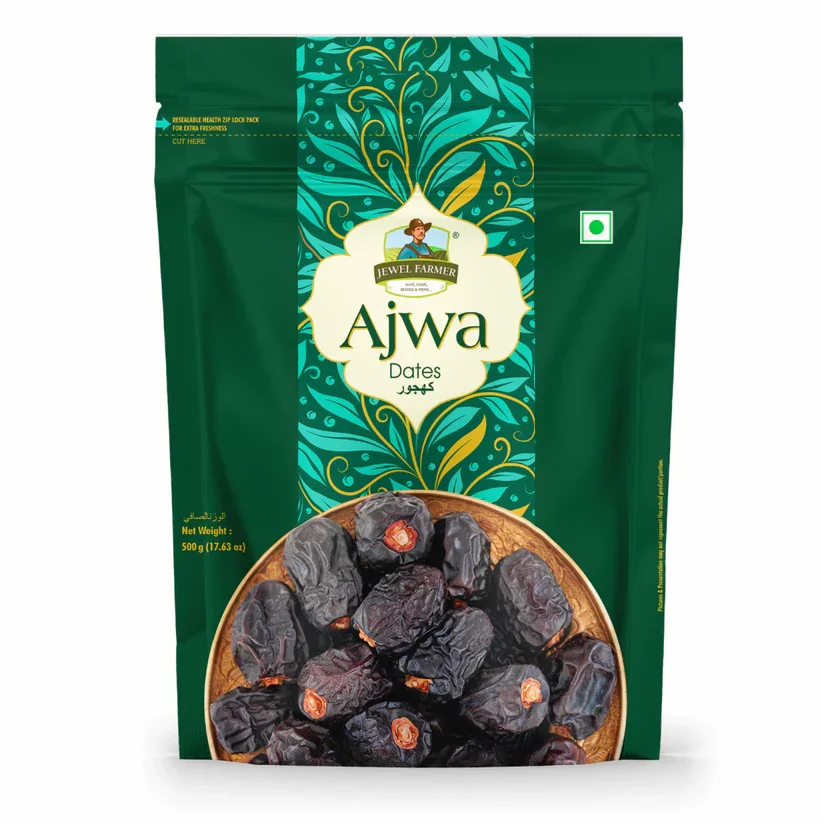 Jewel Farmer Ajwa Dates 500g, no added sugar or preservatives