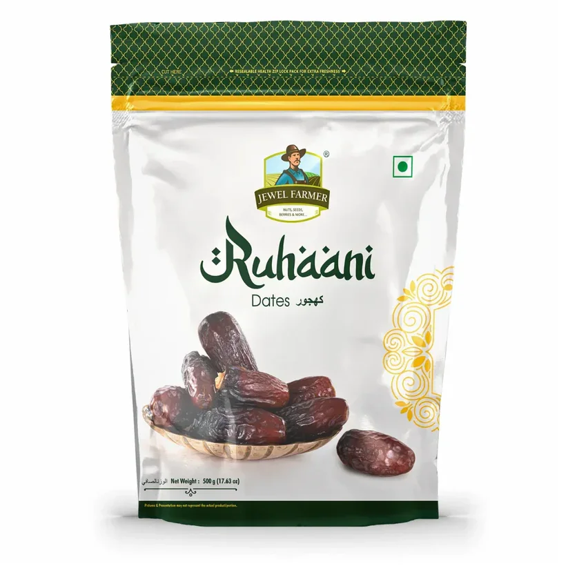 Jewel Farmer Ruhaani Dates, Fresh Dried Khajoor, 500gm