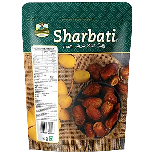 JEWEL FARMER Sharbati Dates Nutritious & Fresh, 500gm image 3