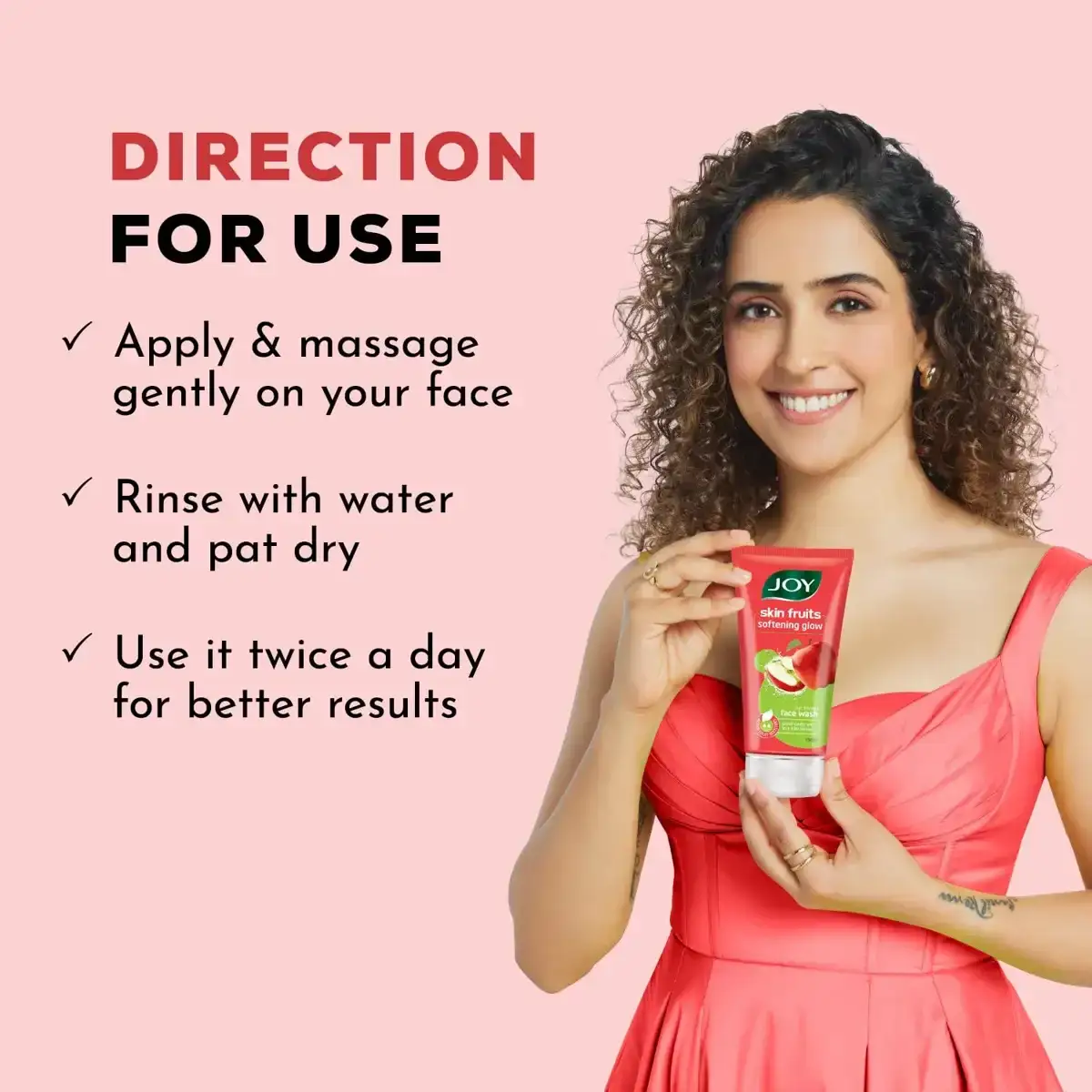 Joy Skin Fruits Apple Face Wash for Glowing Skin,150ml image 4