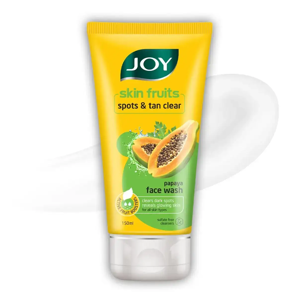 Joy Skin Fruits Spots & Tan Clear Face Wash 150ml. Clears spots and tan. For a brighter, even skin tone.
