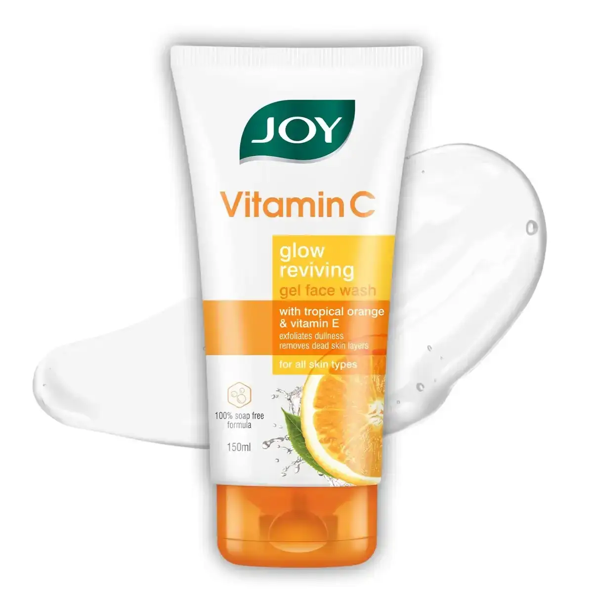 Joy Vitamin C Brightening Face Wash 150ml for bright, glowing skin. Cleansing face wash to improve skin radiance.
