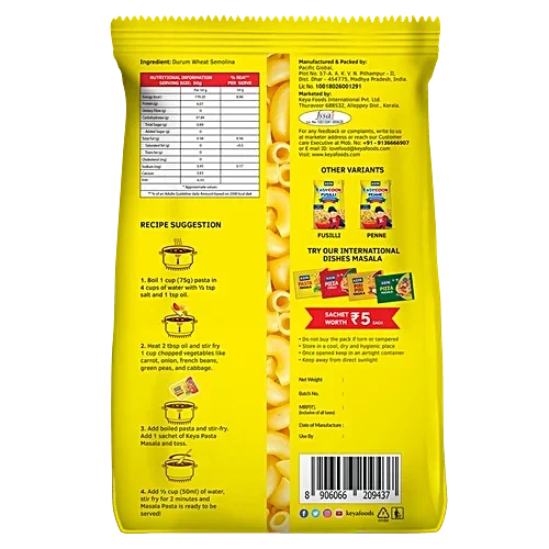  Keya Elbow Macaroni Pasta - Durum Wheat, Protein Source, 400 g image 4
