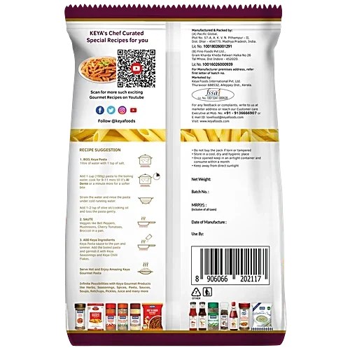  Keya Penne Pasta - 100% Durum Wheat Semolina, 400 g Pouch image 2
