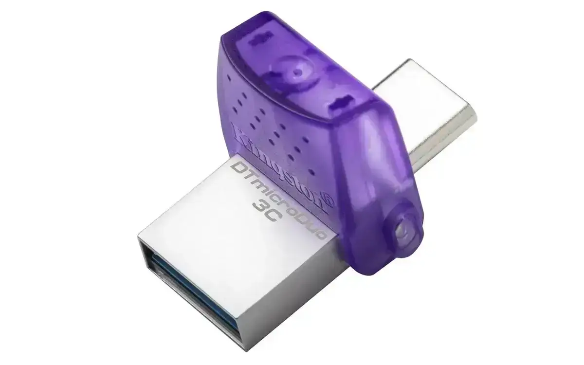 Kingston DataTraveler microDuo 3C 64GB USB-C & USB-A Pen Drive, Read Speed up to 200MB/s USB 3.2 Gen 1 Duo Connector DTDUO3CG3/64GB, 5 Year Warranty image 2
