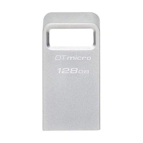 Kingston DataTraveler Micro 128GB USB Flash Drive Metal Design USB 3.2 Gen 1, Read Speed up to 200MB/s, DTMC3G2/128GB, 5 Year Warranty