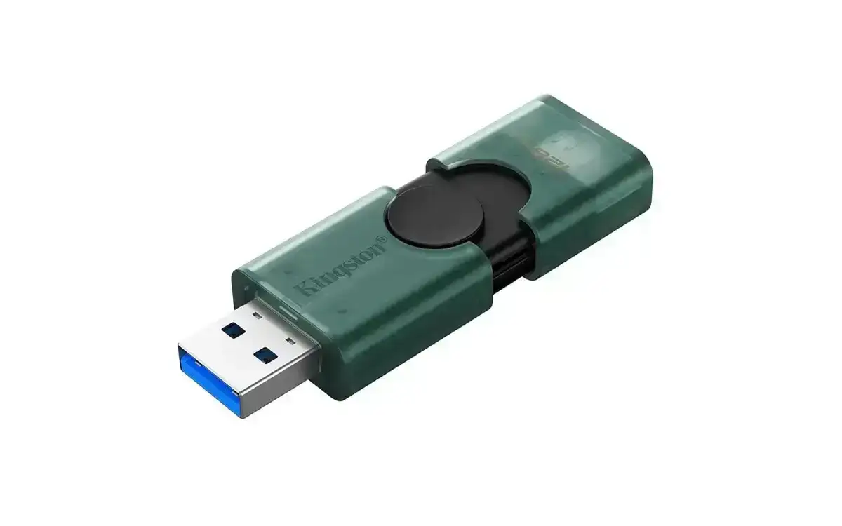 DataTraveler® Duo 128GB USB Flash Drive With dual USB-A and USB-C connectors, moving cap design, DTDEG2/128GB, 5 Year Warranty image 3