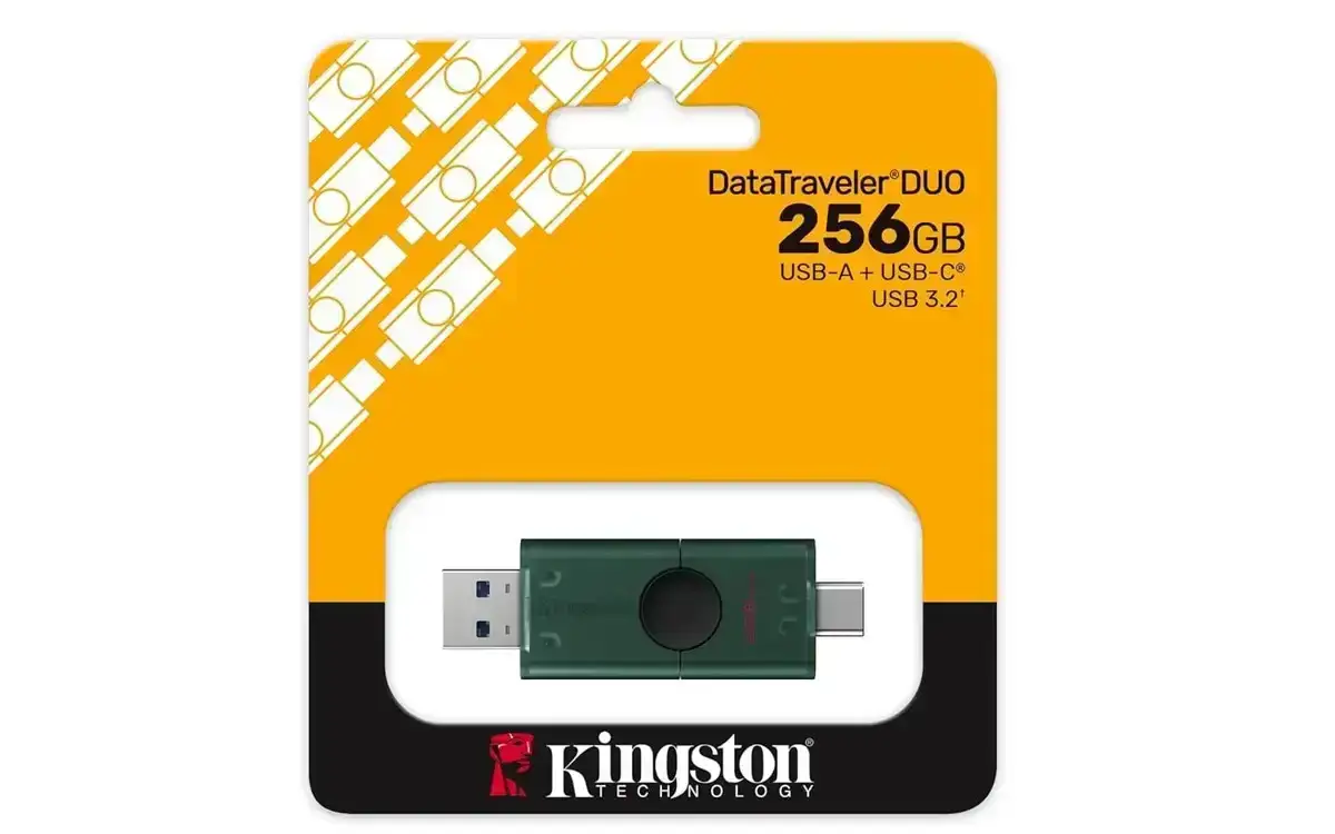 DataTraveler® Duo 256GB USB Flash Drive With dual USB-A and USB-C connectors, moving cap design, DTDEG2/256GB, 5 Year Warranty image 4