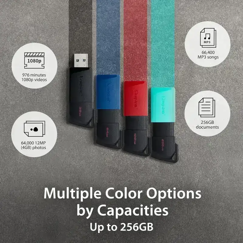 Kingston DataTraveler Exodia M 128GB USB-A Flash Drive USB 3.2 Gen 1 DTXM/128GBIN, Multicolour, 5 Year Warranty image 6