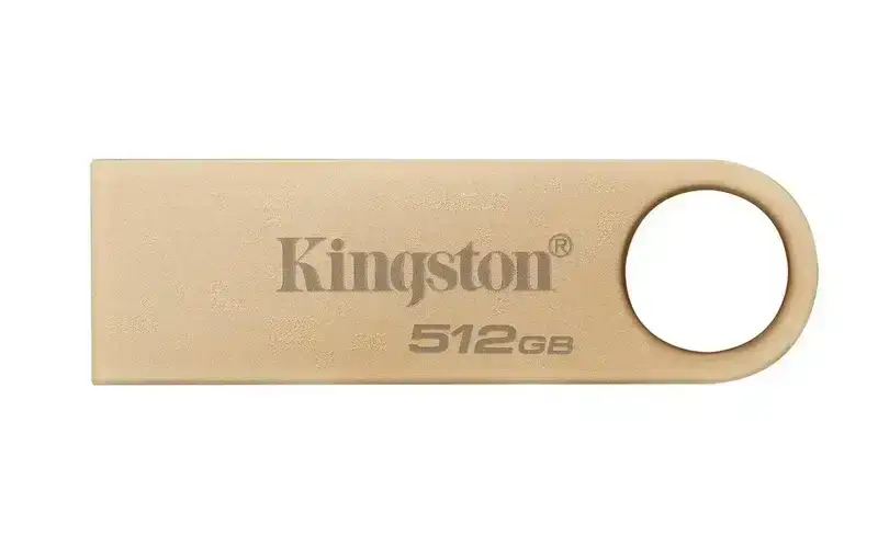 Kingston DataTraveler SE9 G3 512GB USB 3.2 Gen 1 flash drive with a premium metal casing. Fast speeds up to 220MB/s.