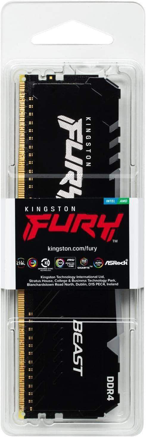 Kingston FURY 1x16GB 3200MHz DDR4 CL16 DIMM, Desktop RAM / Memory, Fury Beast, Black KF432C16BBA/16, 10 Year Warranty image 8