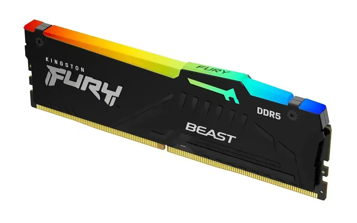 Kingston Fury Beast 16GB 5600MHz DDR5 RAM, CL40 DIMM Desktop Memory, With Heatsink, KF556C40BBA-16, Black, 10 Year Warranty image 2