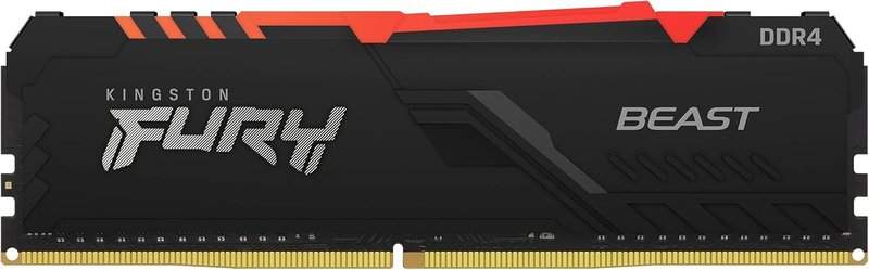 Kingston Fury Beast 8GB 3200MHz DDR4 CL16 DIMM, Desktop RAM / Memory, Black, Non RGB KF432C16BBA/8, 10 Year Warranty image 3