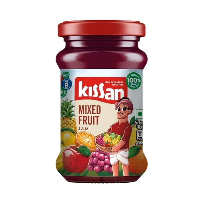 Kissan Mixed Fruit Jam 200gm with Real Fruit Ingredients