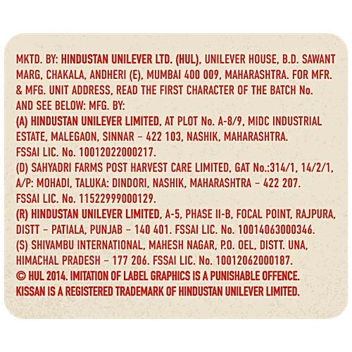 Kissan Pineapple Jam, 500gm, 100% Real Fruit Ingredients image 2