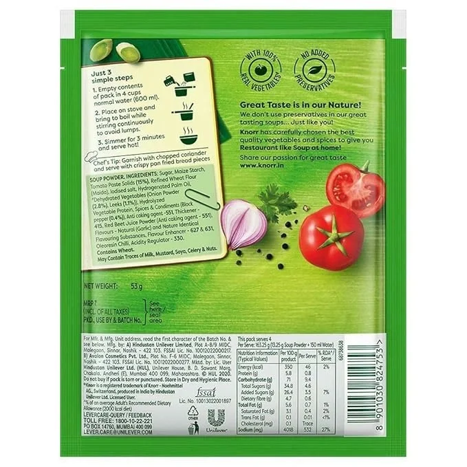  Knorr Classic Thick Tomato Soup, 51g / 53g (Weight May Vary) image 2