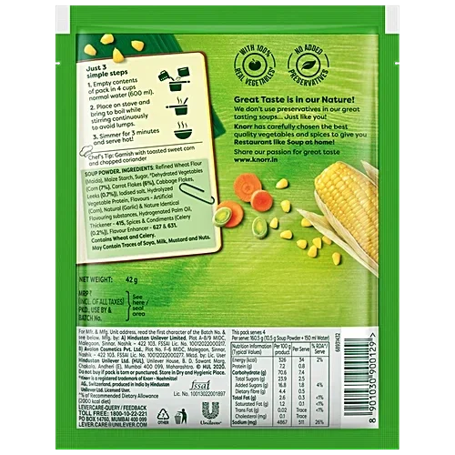  Knorr Classic Vegetable Soup - Sweet Corn,42g  image 3
