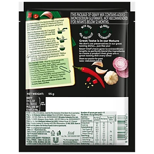  Knorr Chinese Manchurian Gravy Mix, Serves 6, 55 grams image 3