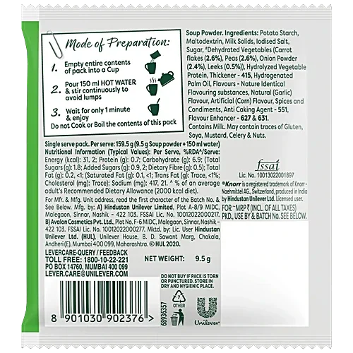   Knorr Mixed Vegetable Cup A Soup Powder, 10.5 g image 3