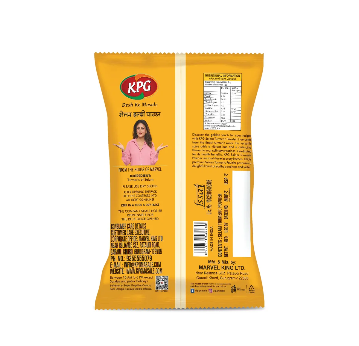KPG Salem Turmeric Powder 500 g – Pure & Natural Haldi image 3