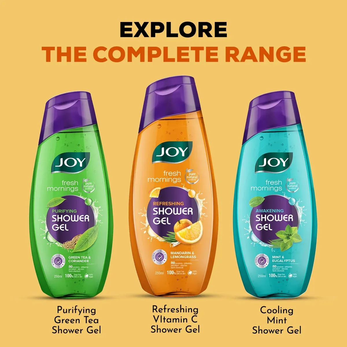 Joy Shower Gel Body Wash – Mandarin & Lemongrass, 250ml image 8