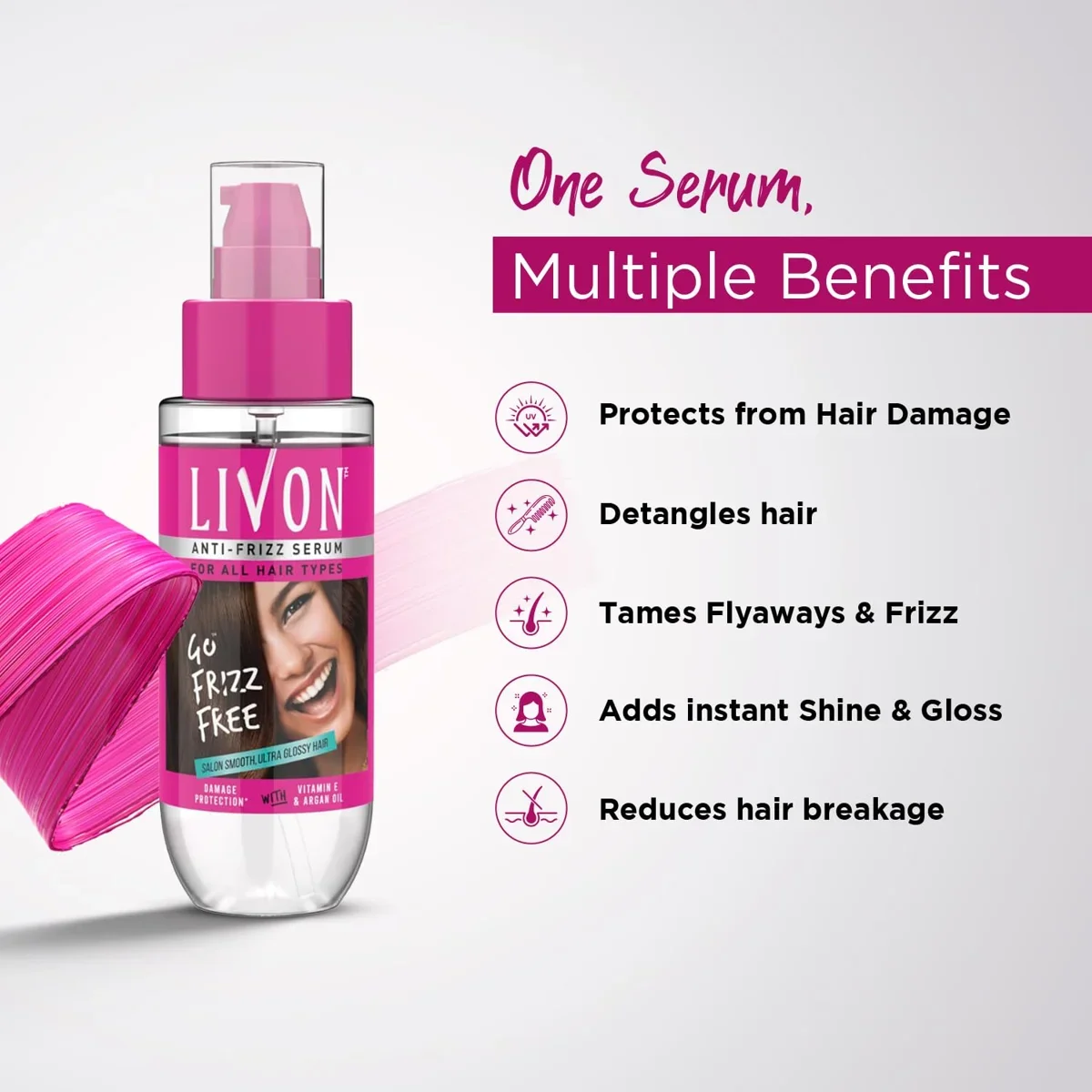 Livon Hair Serum, For Dry & Frizzy Hair, 50ml image 6