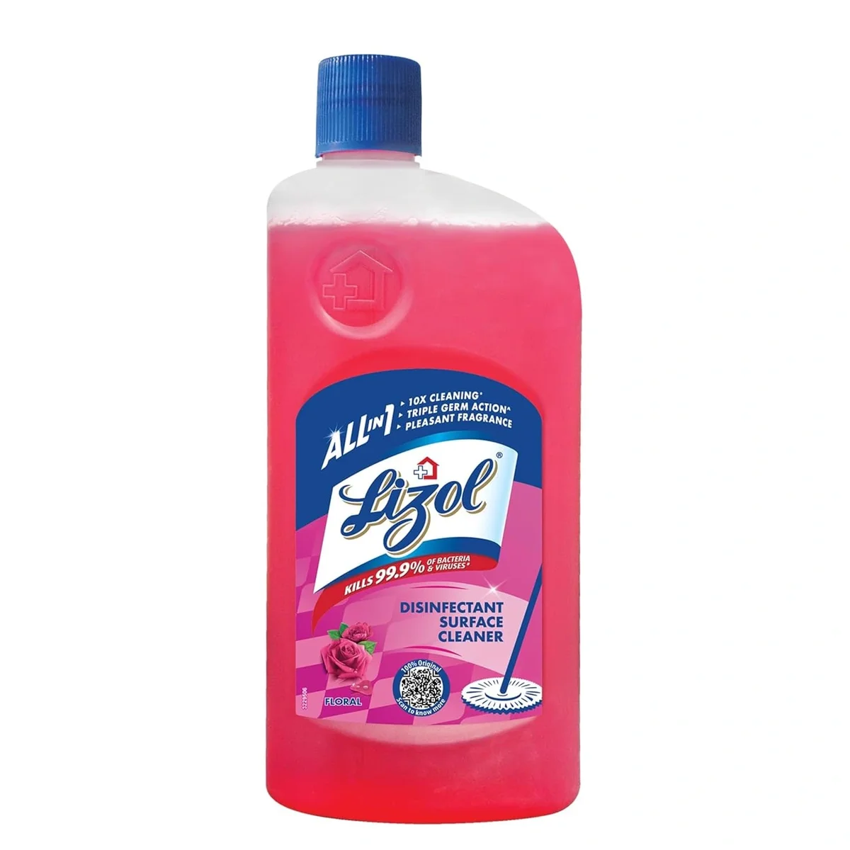 Lizol Disinfectant Surface & Floor Cleaner Liquid, Floral scent, 975 ml. Kills 99.9% of germs and is India's #1 Floor Cleaner.