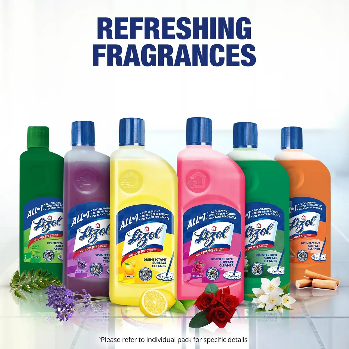  Lizol Disinfectant Surface & Floor Cleaner Liquid, Floral - 975 ml | Kills 99.9% Germs | India's # 1 Floor Cleaner image 3