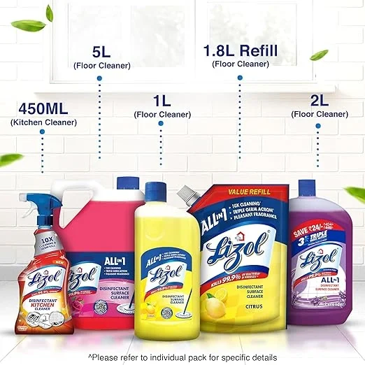  Lizol Disinfectant Surface & Floor Cleaner Liquid, Floral - 975 ml | Kills 99.9% Germs | India's # 1 Floor Cleaner image 6