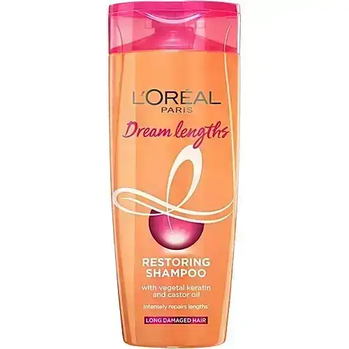 L'Oréal Paris Dream Lengths Shampoo, 340ml bottle. Hair strengthening shampoo for long, damaged hair.