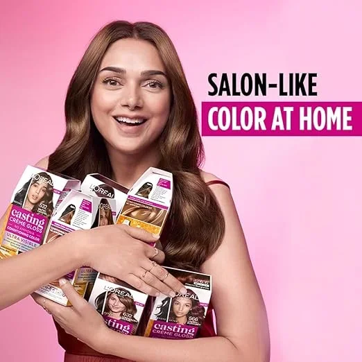 L’Oréal Paris Casting Creme Gloss Hair Color 500 Medium Brown – Glossy & Long-Lasting Color image 4
