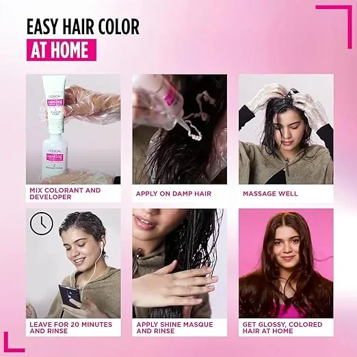 L'ORÉAL Casting Creme Gloss Hair Color - 200 Ebony Black (87.5g+72ml) image 2