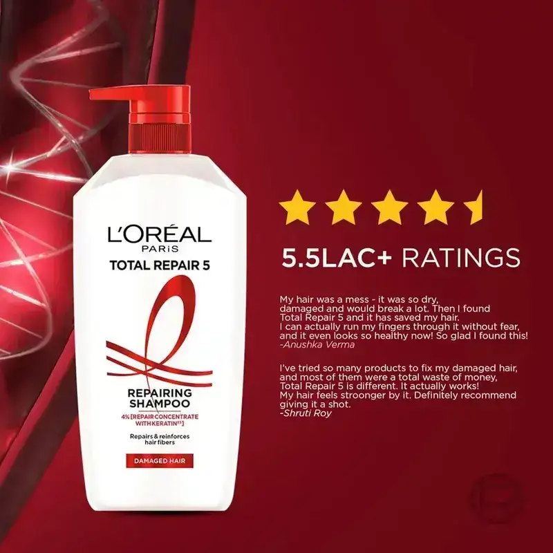 L'Oreal Paris,Total Repair 5 Shampoo, 650 ml image 8
