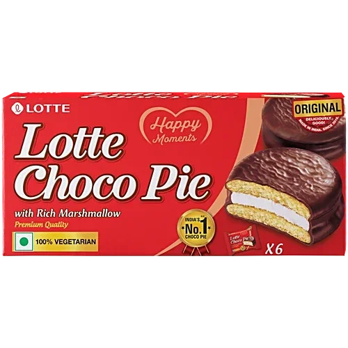 Lotte Choco Pie Original with Rich Marshmallow, 168g