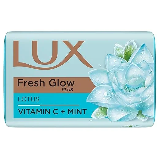Lux Fresh Glow Plus Lotus Vitamin C+ Mint Soap 100g (Buy 4 Get 1)