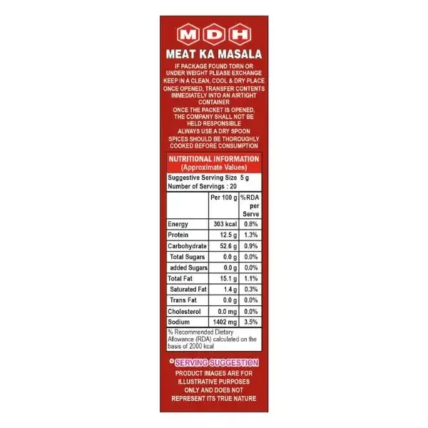 MDH Mutton (Meat) Masala – 100g Pack for Meat Curries & Gravies image 3