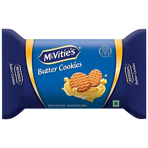 McVitie's Butter Cookies - Crispy, Delicious & Butterlicious, 52.6 g Pouch