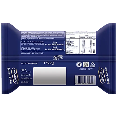 McVitie's Butter Cookies 52.6 g – Crispy & Butterlicious Taste image 2