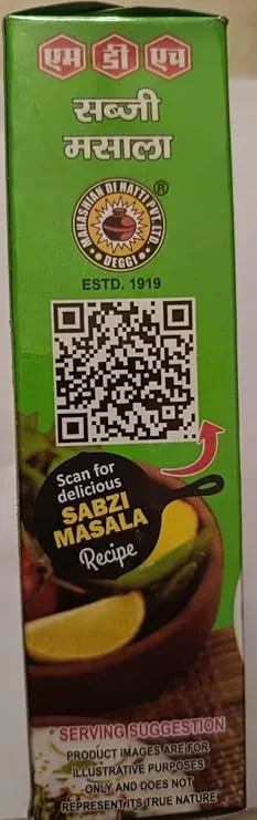 MDH Sabzi Masala 100g – Premium Mixed Vegetable Spice Powder image 2