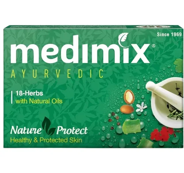 Medimix Ayurvedic Nature Protect Soap 18 Herbs | 3×125g + 75g Free