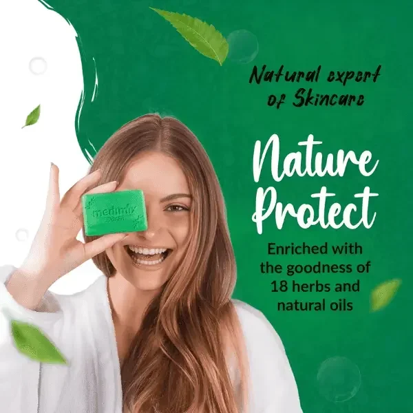 Medimix Ayurvedic Nature Protect Soap 18 Herbs | 3×125g + 75g Free image 3