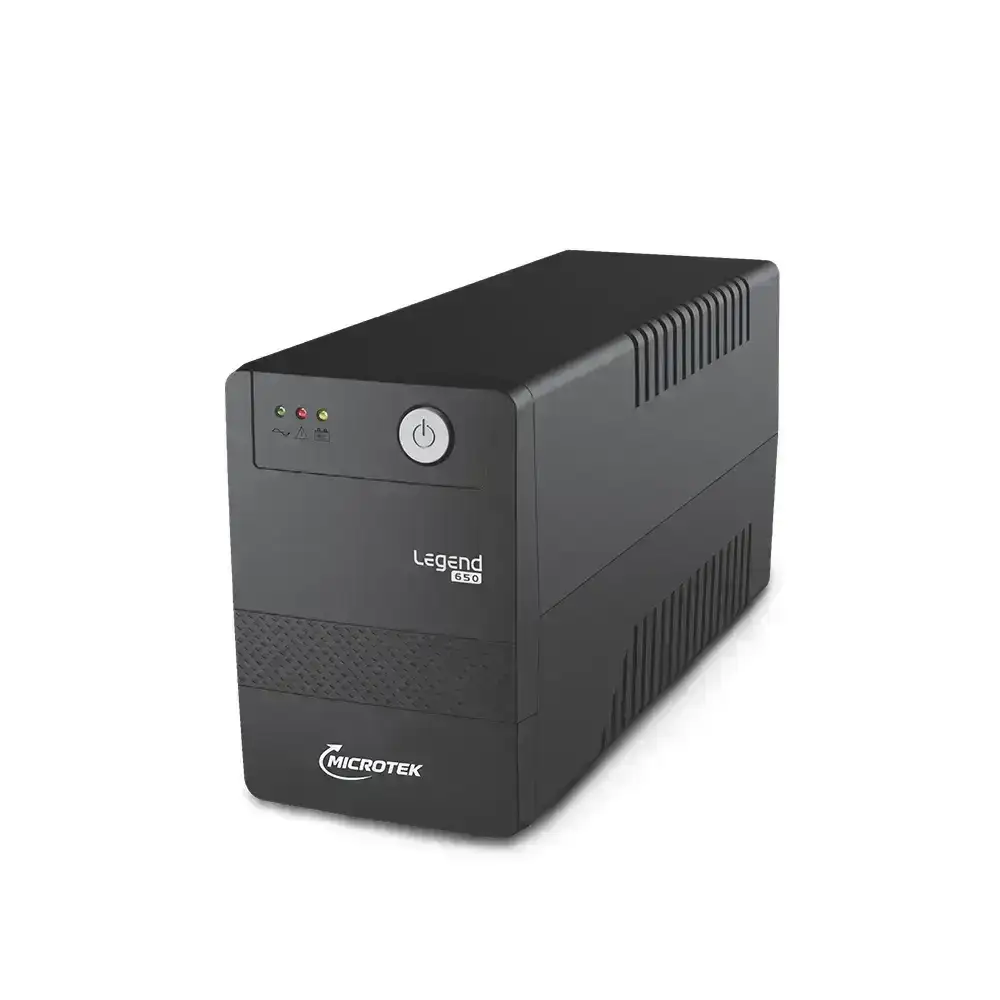 Microtek Legend 650 VA UPS for home office & desktop PC protection. 2-year warranty. 